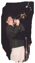 Nathanael blowing his horn